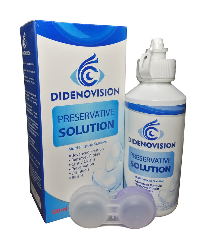 محلول شستشوی لنز دیدنو ویژن مدل Preservative-Solution حجم 120 میلی لیتر