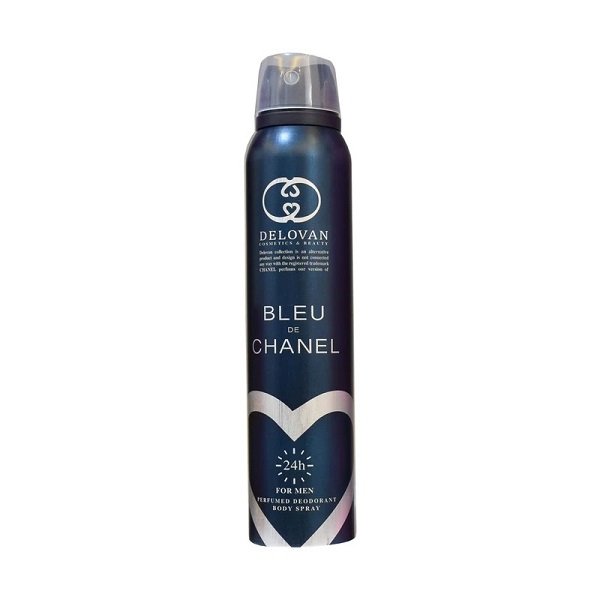 اسپری خوشبو کننده بدن مردانه دلوان مدل بلو شنل حجم 200 میلی لیتر bleu de chanel