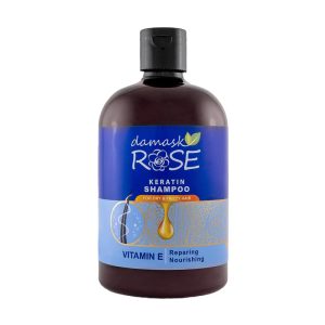شامپو مو داماسک رز مدل کراتین حجم 400 میلی لیتر