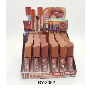 رژلب مایع رمانتیک  کد RY3392 بسته 24عددی فروش عمده