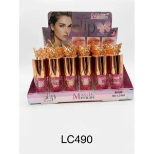 برق لب حرارتی شاین دار پروانه ای مجیک کد LC490 بسته 24عددی فروش عمده