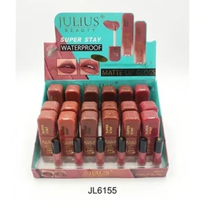 رژلب مایع جولیوس بیوتی کد JI6155 تستر دار بسته 24عددی فروش عمده