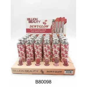 رژلب جامد پوکه قرمز بیلیون بیوتیBILLION BEAUTY تستر دار کد B80098 بسته 24عددی فروش عمده