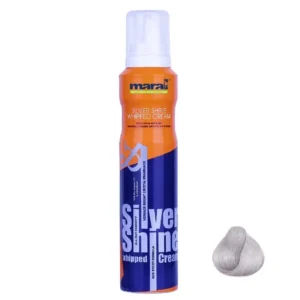 فوم خنثی کننده زردی موهای دکلره مارال مدل silver shine حجم 200 میلی لیتر رنگ دودی نقره ای فروش عمده